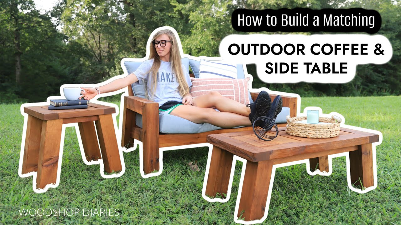 How to Build a Matching DIY Outdoor Coffee Table & Side Table