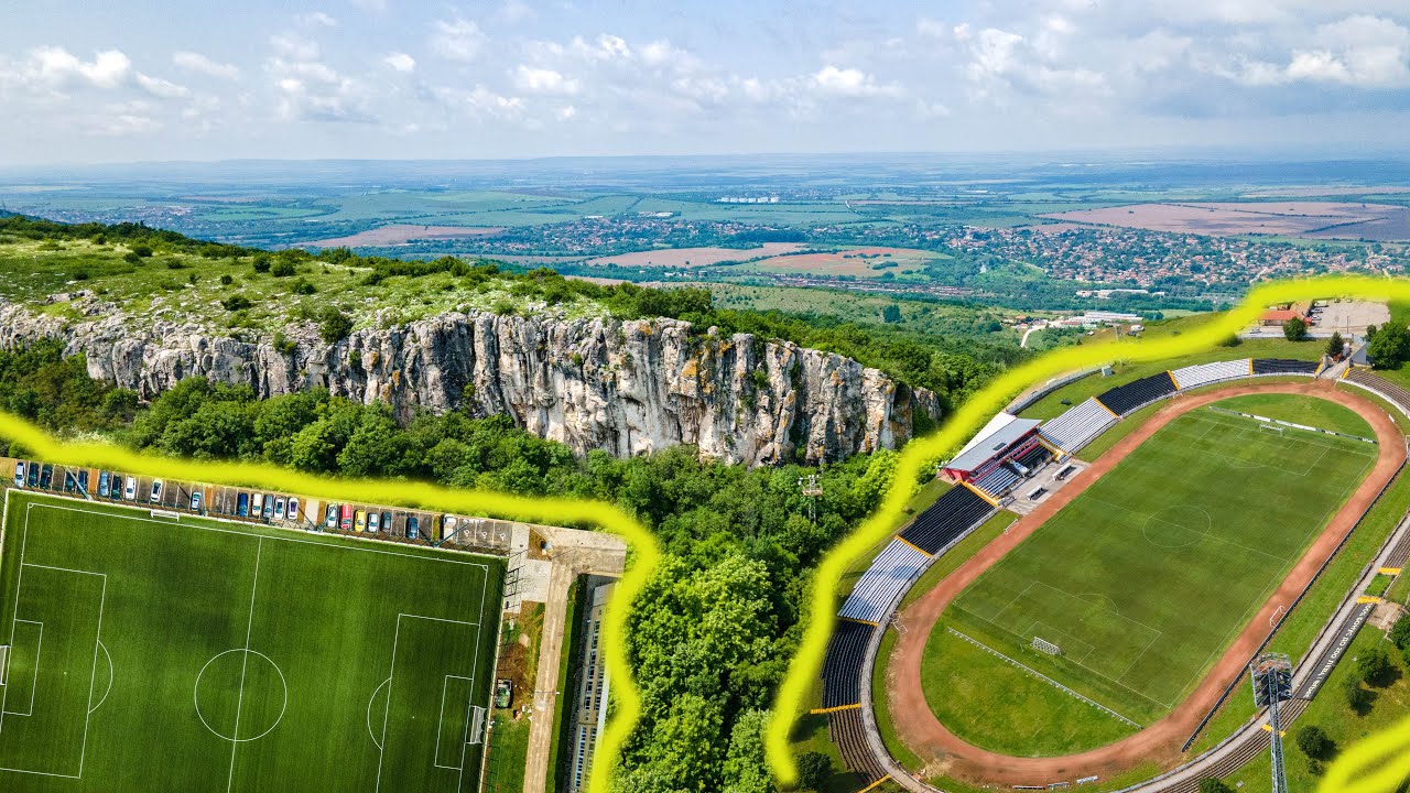 Горна Оряховица - Камъкът и стадиона, от високо/Gorna Oryahovitsa - Kamakat and the stadium