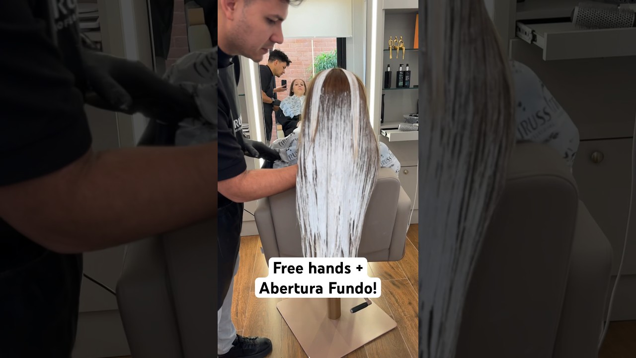 Free hands mais abertura de fundo natural!! #passoapasso #cabelo #mechas #freehands