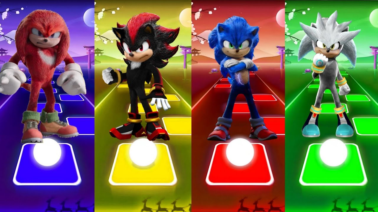 SUPER SONIC 🔴  KNUCKLES 🔴 SHADOW 🔴 SUPER SONIC 🔴 | Tiles Hop Sedm rush