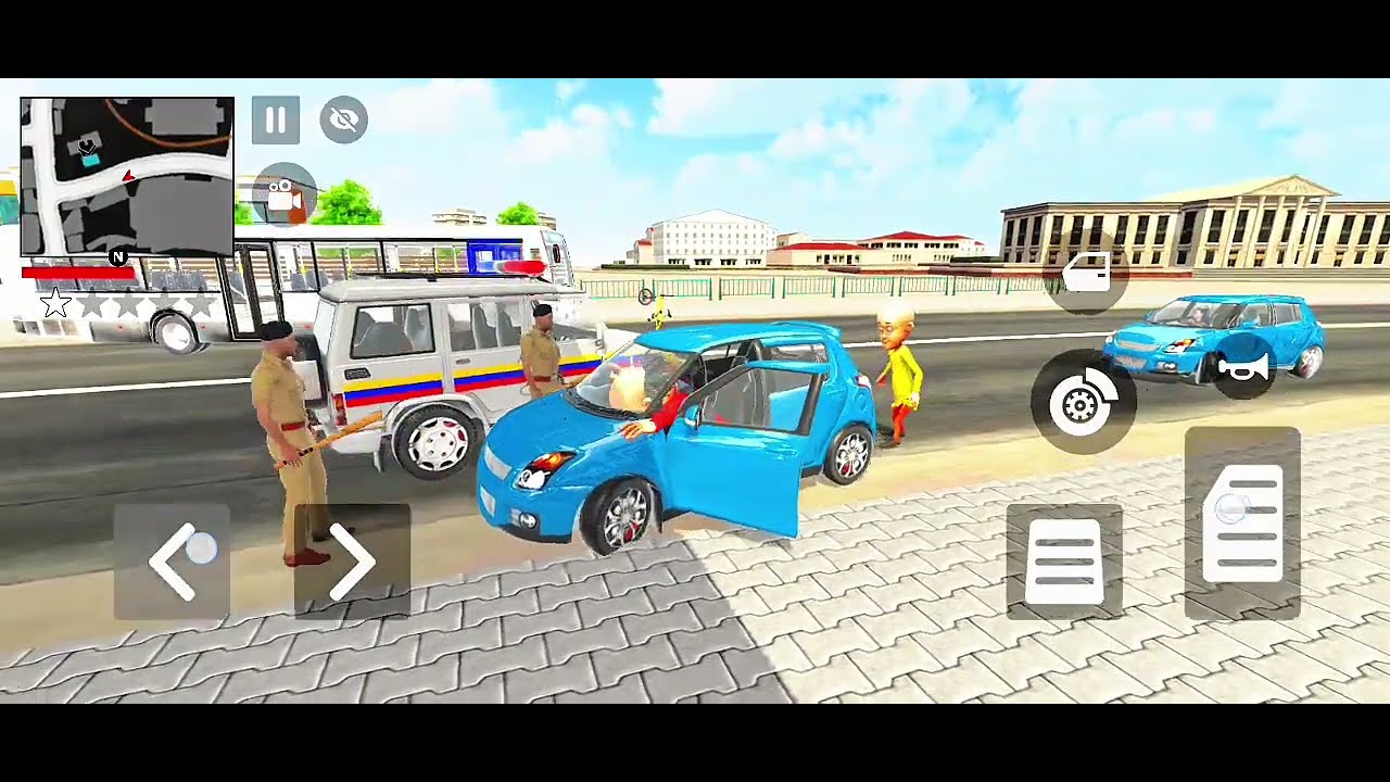 Motu Patlu ki gadi roki police balo ne dekho chingam sir pahuche time se police ko hta diya chingam😱