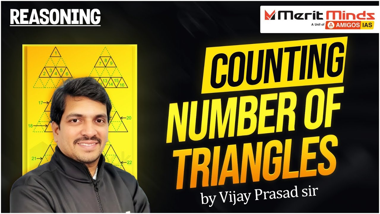 Counting Number Of Triangles Made Easy | Ultimate Reasoning Class | Merit Minds