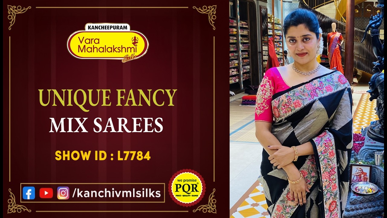 Unique Fancy Mix Sarees Collection | WhatsApp 89 0001 0002 | Kancheepuram Varamahalakshmi Silks LIVE