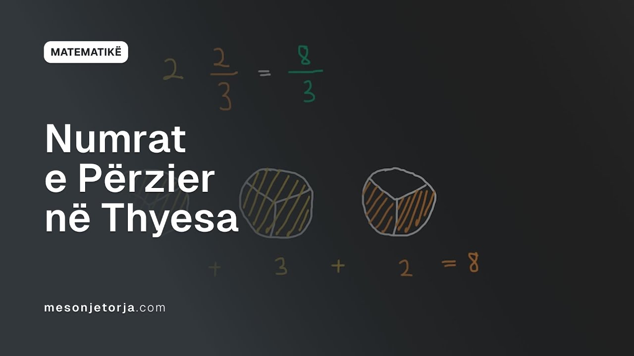 Kthimi i Numrave të Përzier në Thyesa | Numrat e Përzier | Thyesat | Aritmetikë | Matematikë