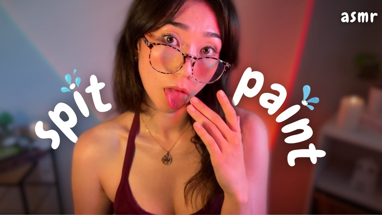 ASMR Spit Painting You 🖌️💦 (mouth sounds, hand movements, personal attention)