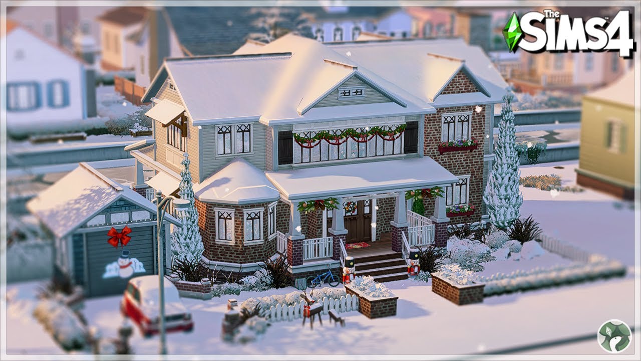 Строительство идеального рождественского дома для всей семьи ☕ Sims 4 Build