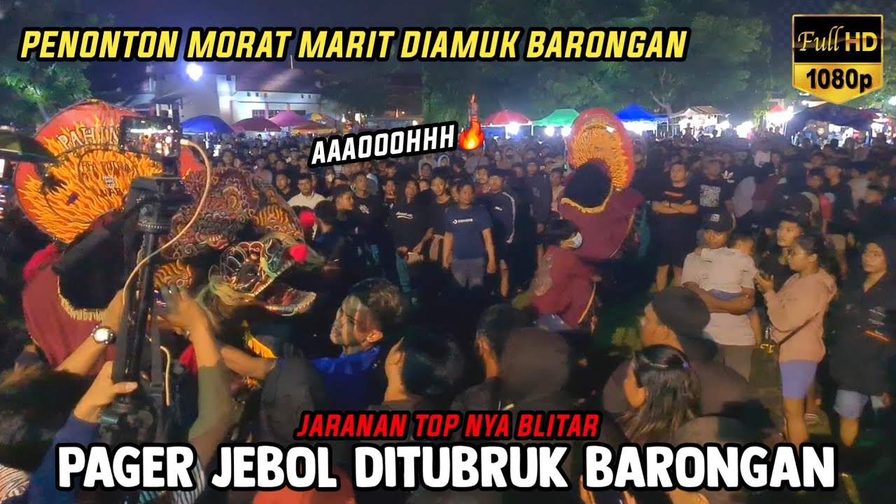 PENONTON KOCAR KACIR DIAMUK BARONGAN❗️ JARANAN WONGE ARYO BUDOYO Live Brimob Kediri