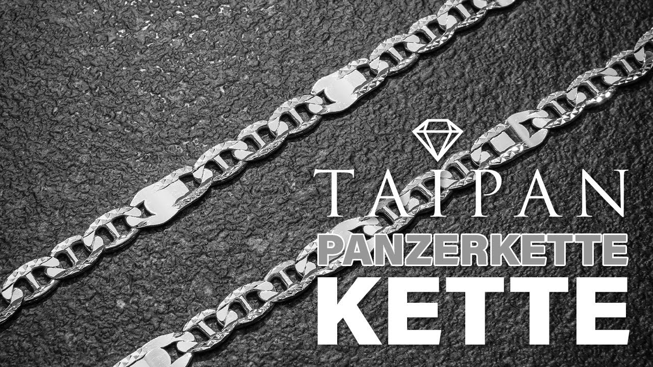Taipan Stegpanzerkette Panzerkette L&auml;nge 55cm Breite 7,7mm aus 925 Sterlingsilber
