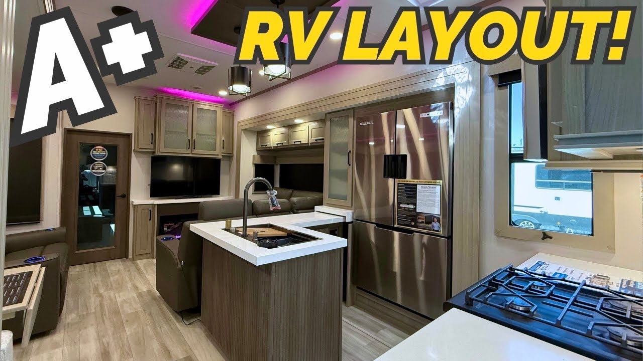This fifth wheel RV is a head turner! Brilliant layout inside! 2025 Grand Design Momentum 395MS