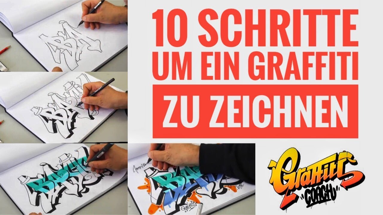 Graffiti Coach - 10 Schritte um ein Graffiti zu zeichnen - Basics