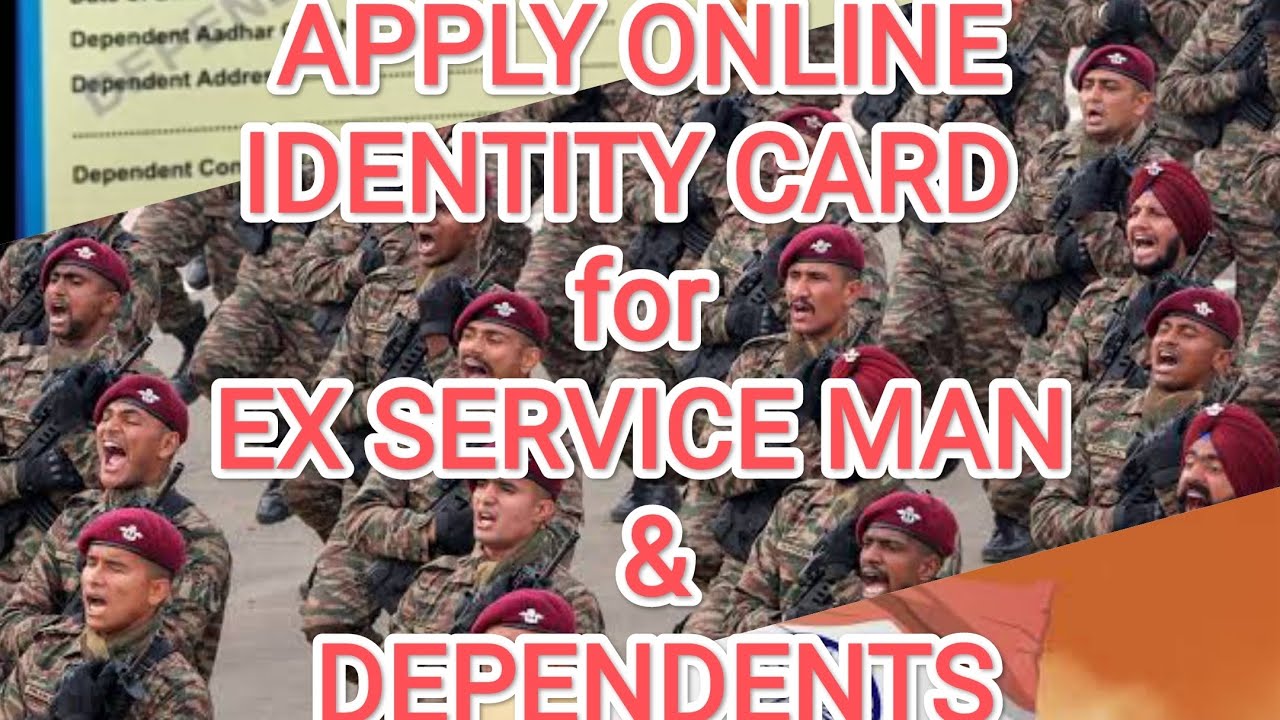 APPLY ONLINE #IDENTITYCARD FOR EX SERVICE MAN & DEPENDENTS