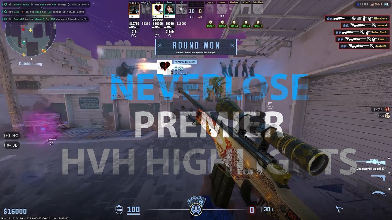 #cs2 Premier hvh highlights ft.neverose.cc #16 