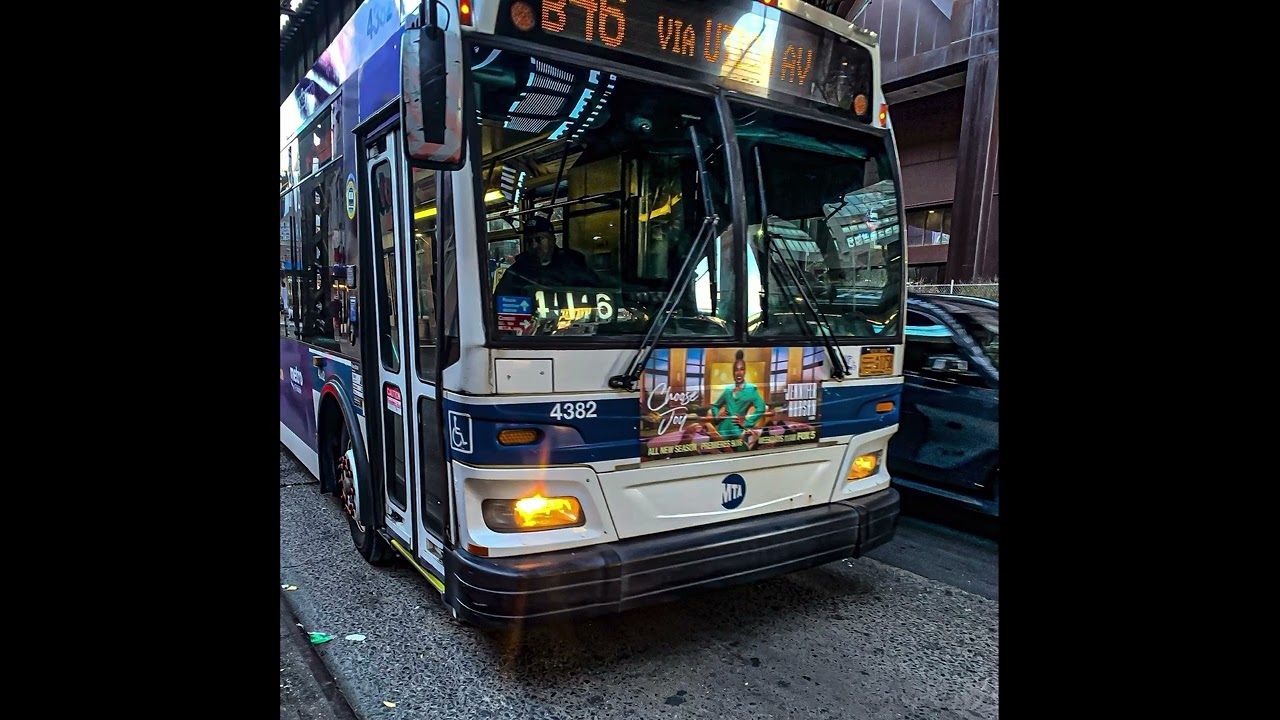 MTA NYCT bus EXCLUSIVE: (Ex MTA bus co.) 2009 Orion VII Hybrid #4382 (audio recording)