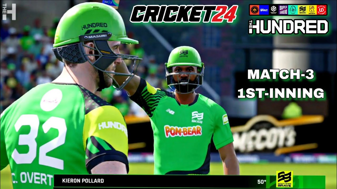 THE HUNDRED | Manchester Originals vs Southern brave | MATCH-3 1ST INNING | CRICKET 24 GAMEPLAY #51