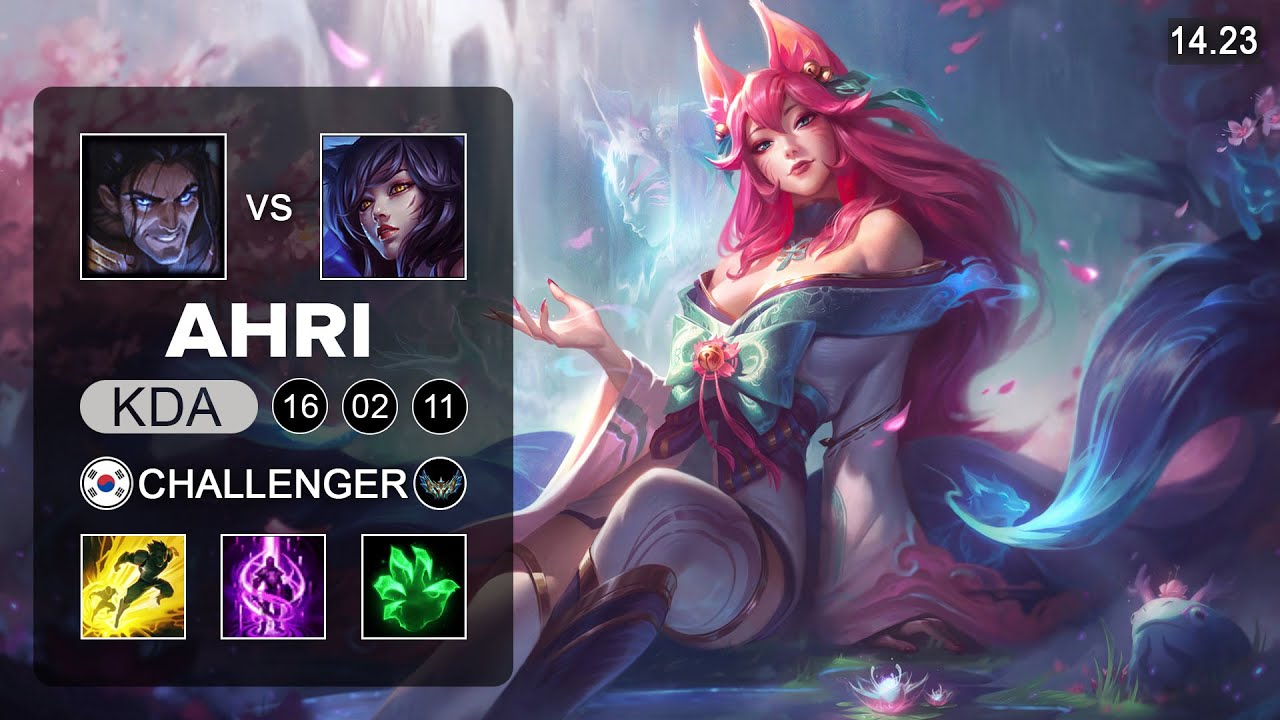 Ahri vs Sylas Mid - KR Challenger - Patch 14.23 Season 14
