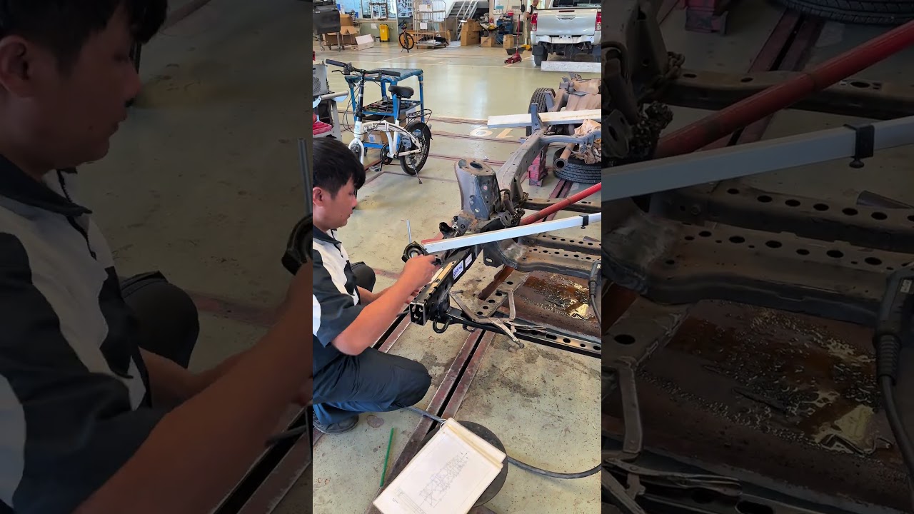 New Chassis Mount Installed to Factory Specs &ndash; One Mistake Can Twist Your Frame! #carrepair #ซ่อมรถ
