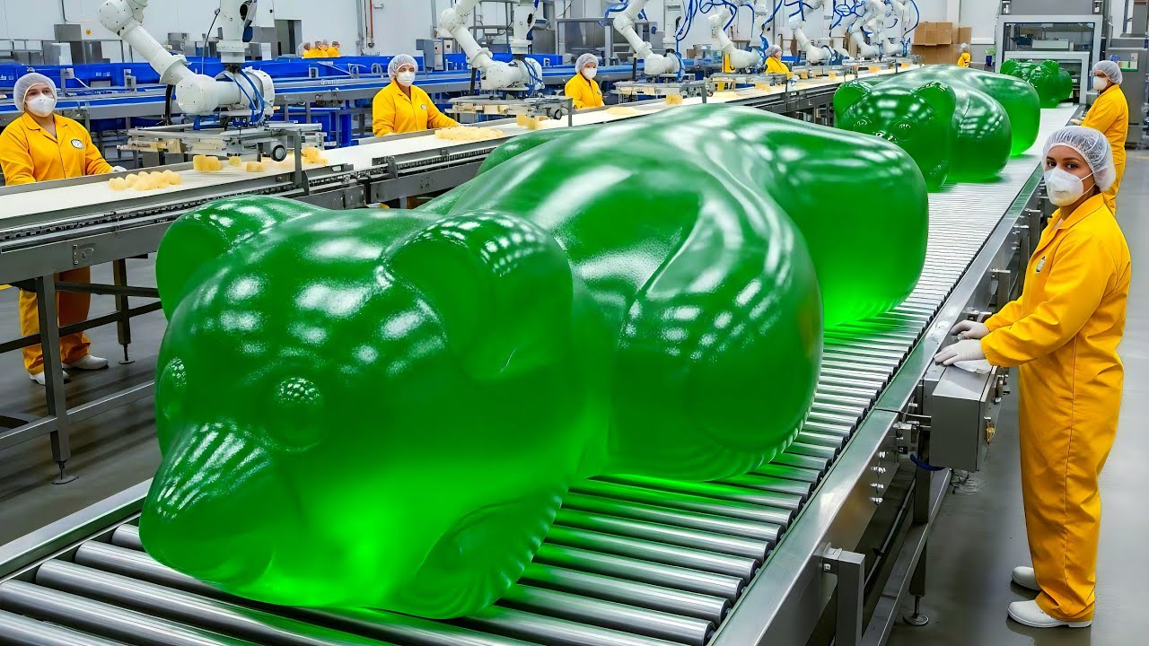 Inside the Giant Gummy Bear Factory: Millions Produced Daily! 🍬⚙️ (Full Process)