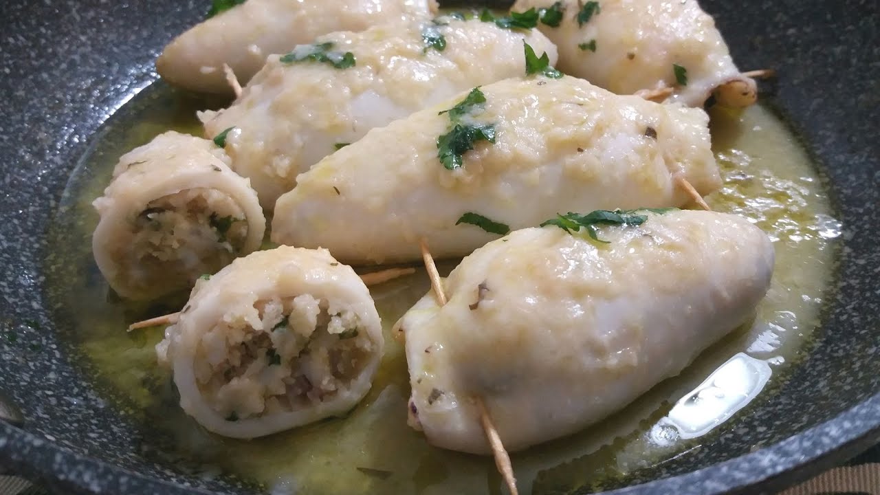 CALAMARI RIPIENI al LIMONE in padella 🦑🍋 Ricetta FACILE di A modo MIO
