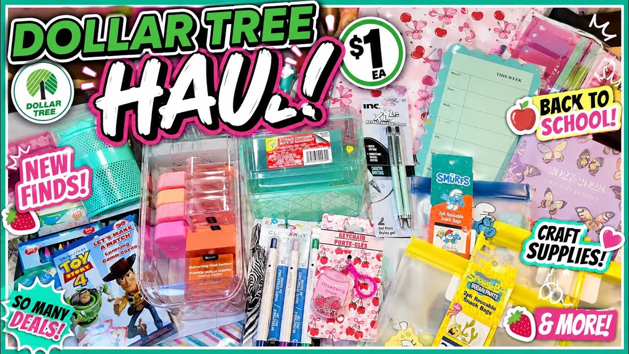 🌳 НОВИНКИ из Dollar Tree! 😍 Органайзеры, товары к школе, всё для творчества и МОРЕ крутых находок!