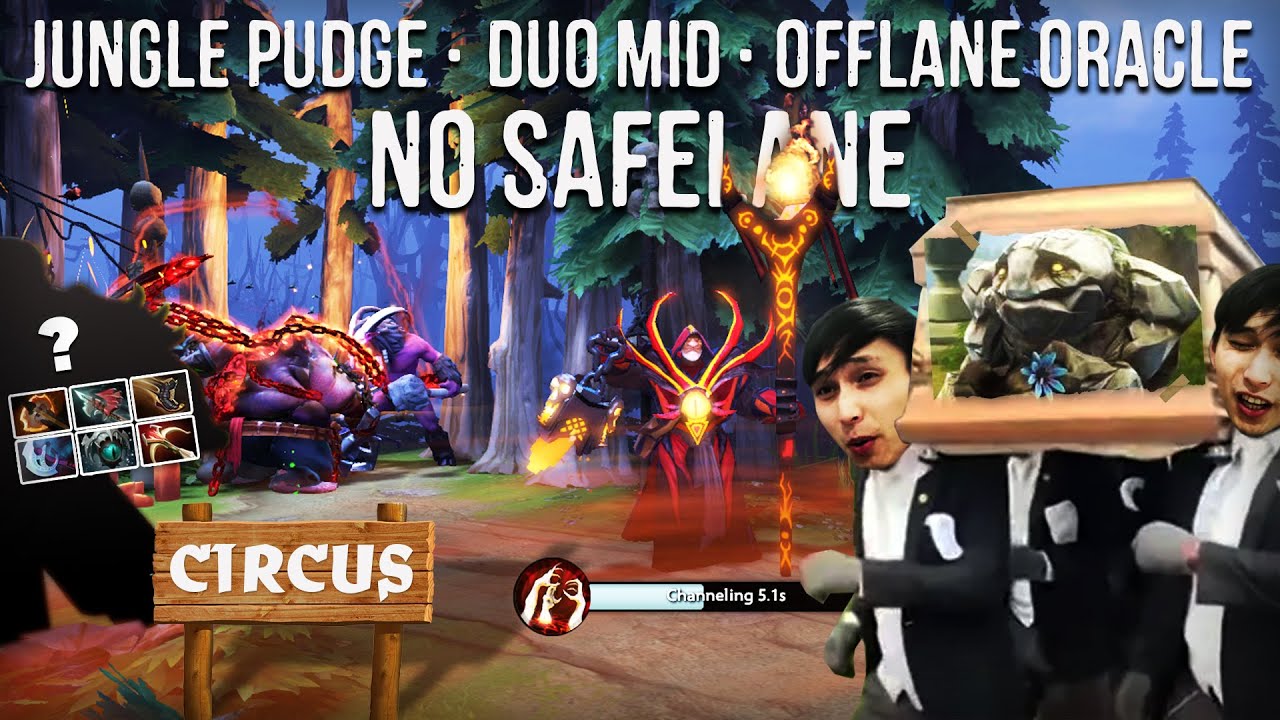 JUNGLE PUDGE - DUO MID - NO SAFELANE | A CIRCUS GAME (SingSing Dota 2 Highlights #2173)