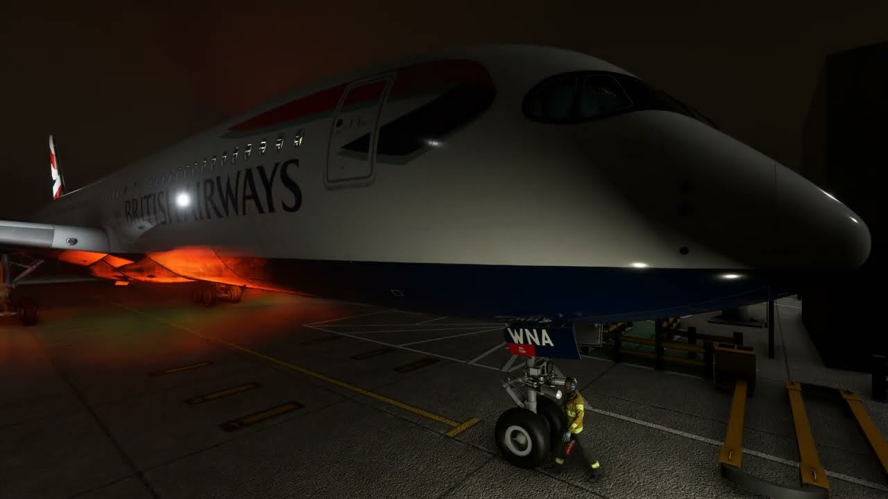 A350 BRITISH AIRLINES avec météo réelle et trafic entre Gatwick et Genève EGKK LSGG GSX PRO