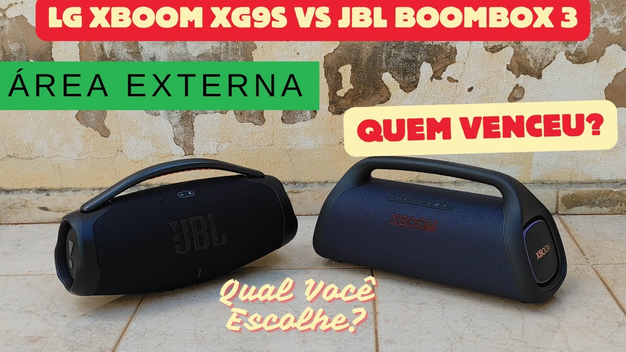 JBL BOOMBOX 3 VS LG XBOOM XG9S (ÁREA EXTERNA)