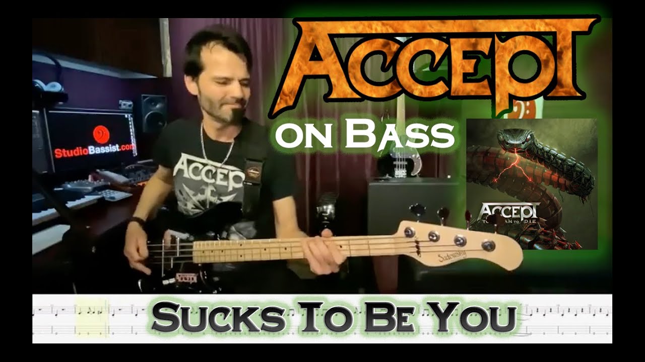 ACCEPT &ndash; Sucks To Be You &ndash; Bass Play-Along Video by Martin Motnik