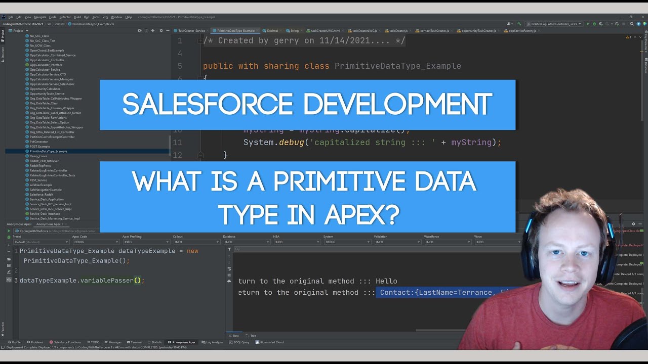 Мастер-класс по Salesforce Apex (Эпизод 9) — Что такое примитивные типы данных в Apex?