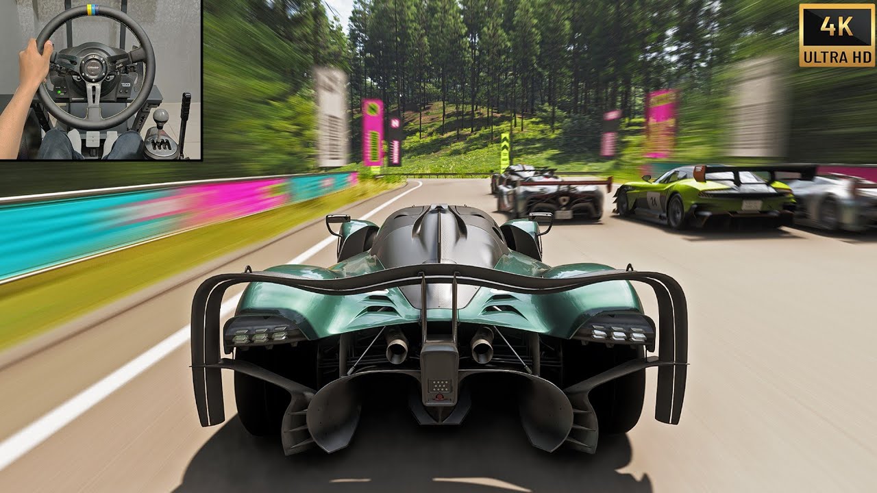 Aston Martin Valkyrie AMR Goliath Race | Forza Horizon 6 | Steering Wheel Gameplay