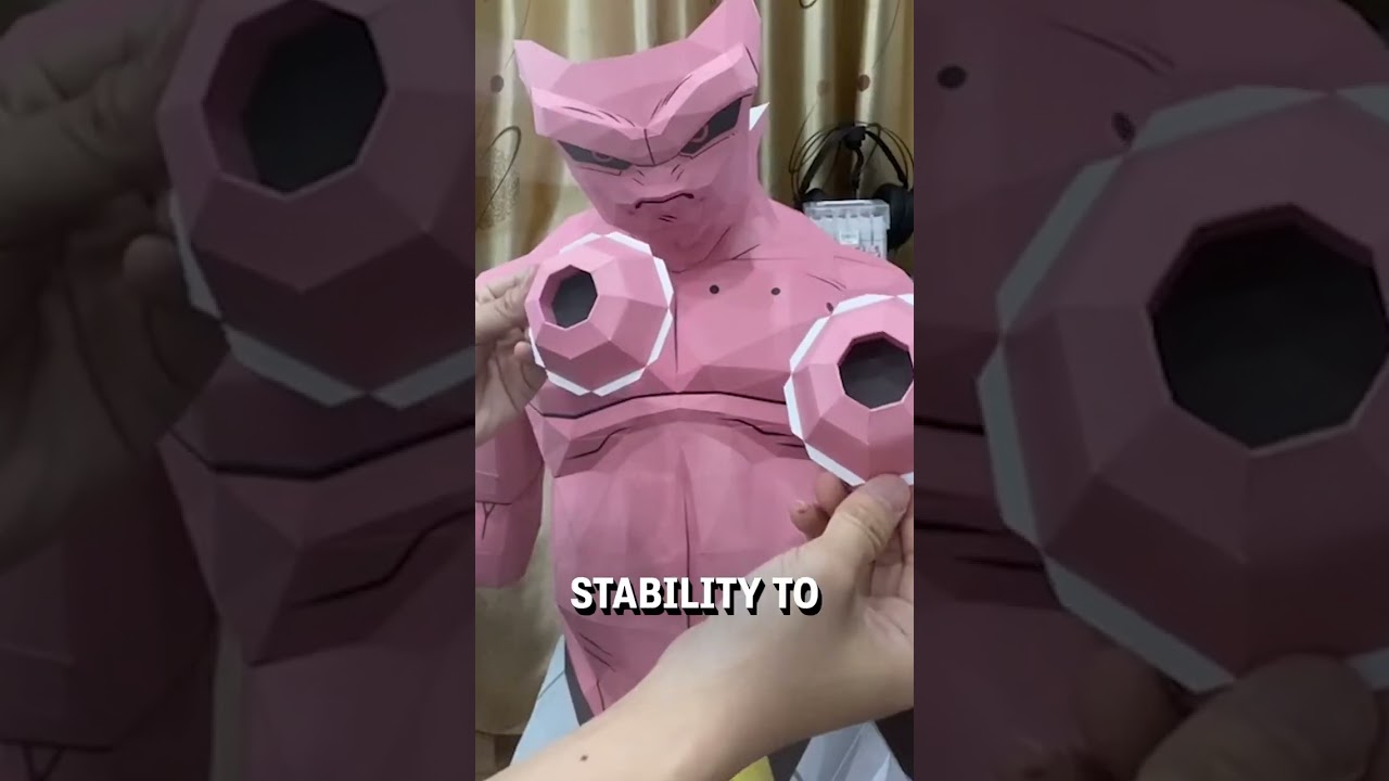 Creating a life-size Kid Buu out of paper! 😮🤩 - 🎥 minhmeopaper #dragonballz #kidbuu #animefanart