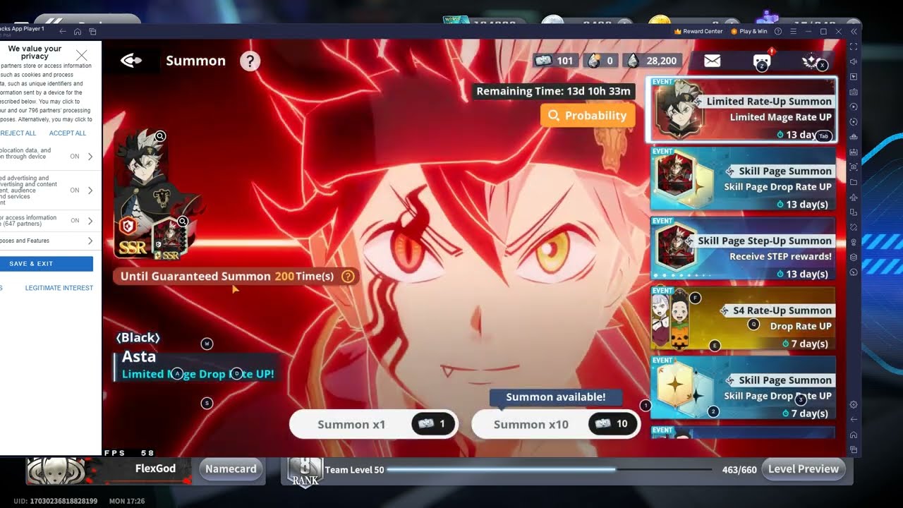 Black Asta Summon, VERY VERY easy to GET PART 1..
