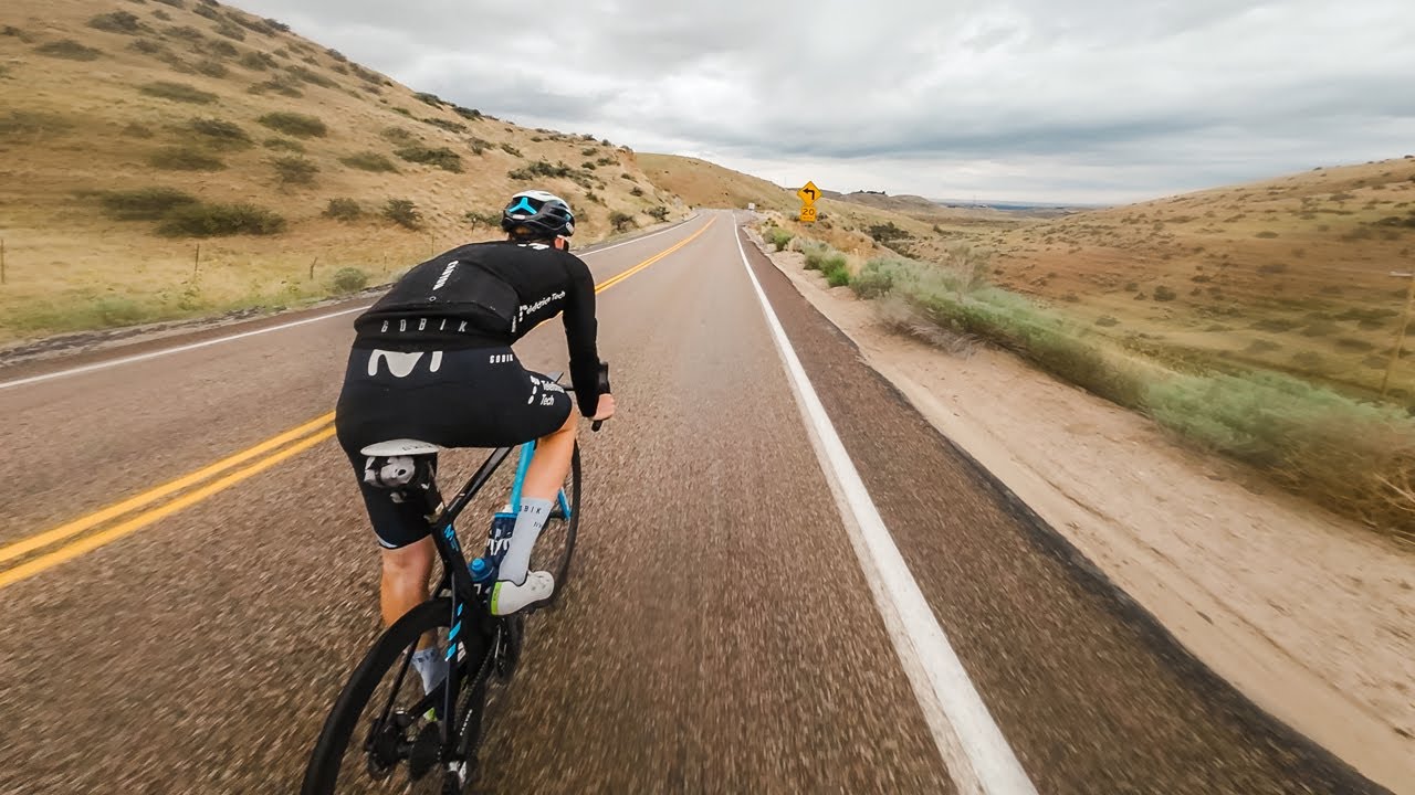 Chasing Matteo Jorgenson down a wet Bogus Basin
