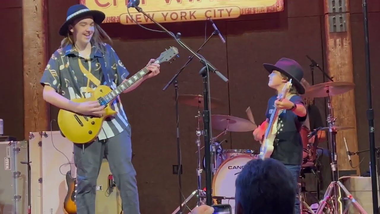 Taj Farrant and Bay Melnick Virgolino (9) cover Stevie Ray Vaughan at The City Winery in NYC 6.2.24