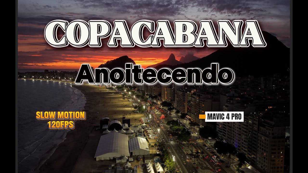 Anoitecendo em Copacabana 120FPS 4K #riodejaneiro #drone #relaxing  #mavic4pro