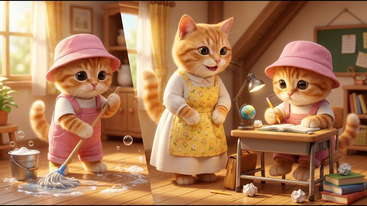 Secret Life of Cats - Mama Cat and Kitten's World Travels and Chores | Catomic Fables