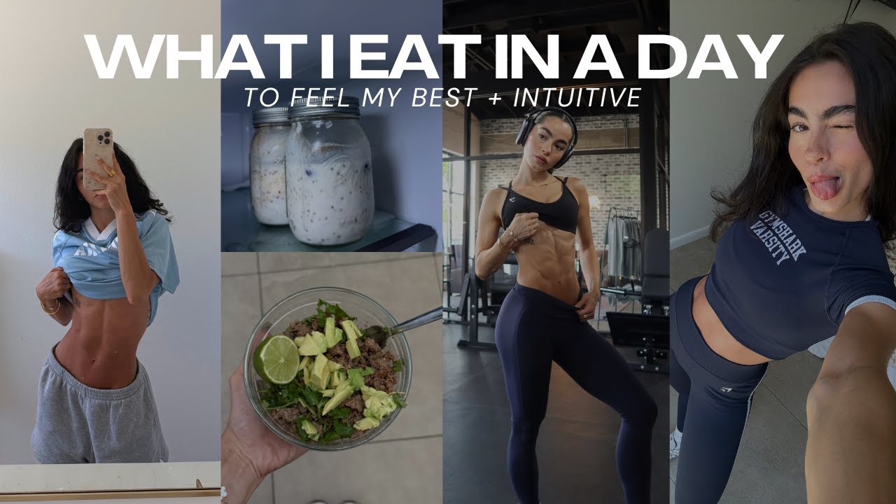 What I eat in a day | easy, gut healing journey, healthy meals + glute day