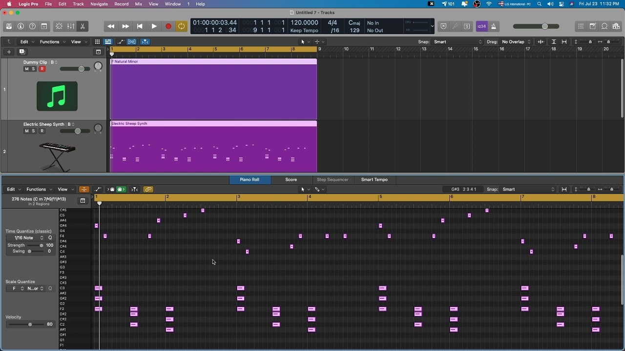 Use Logic Pro's Piano Roll Like Ableton's Scale Lock Feature