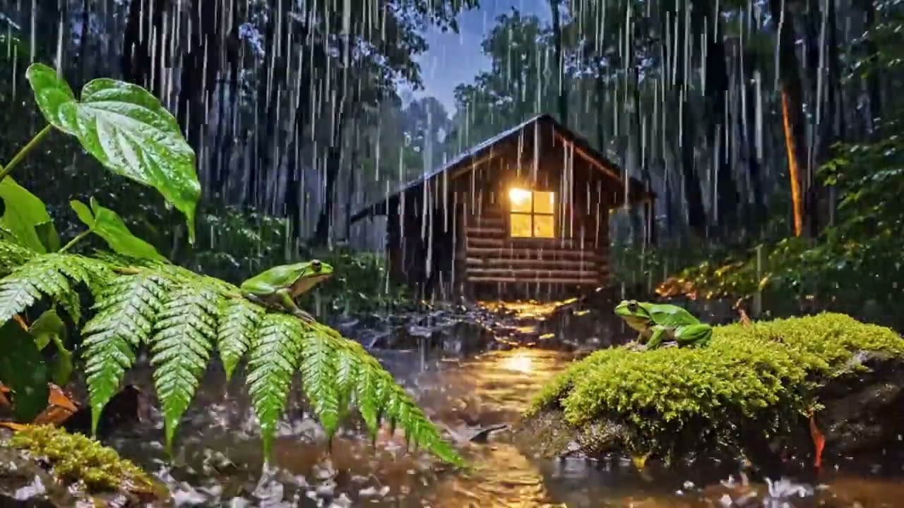 Relaxing Heavy Rain ASMR | Night Rain Sounds for Meditation and Focus