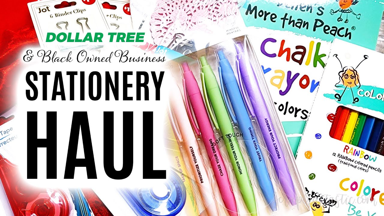 DOLLAR TREE Craft Supplies & Black Owned Businesses Stationery Haul
