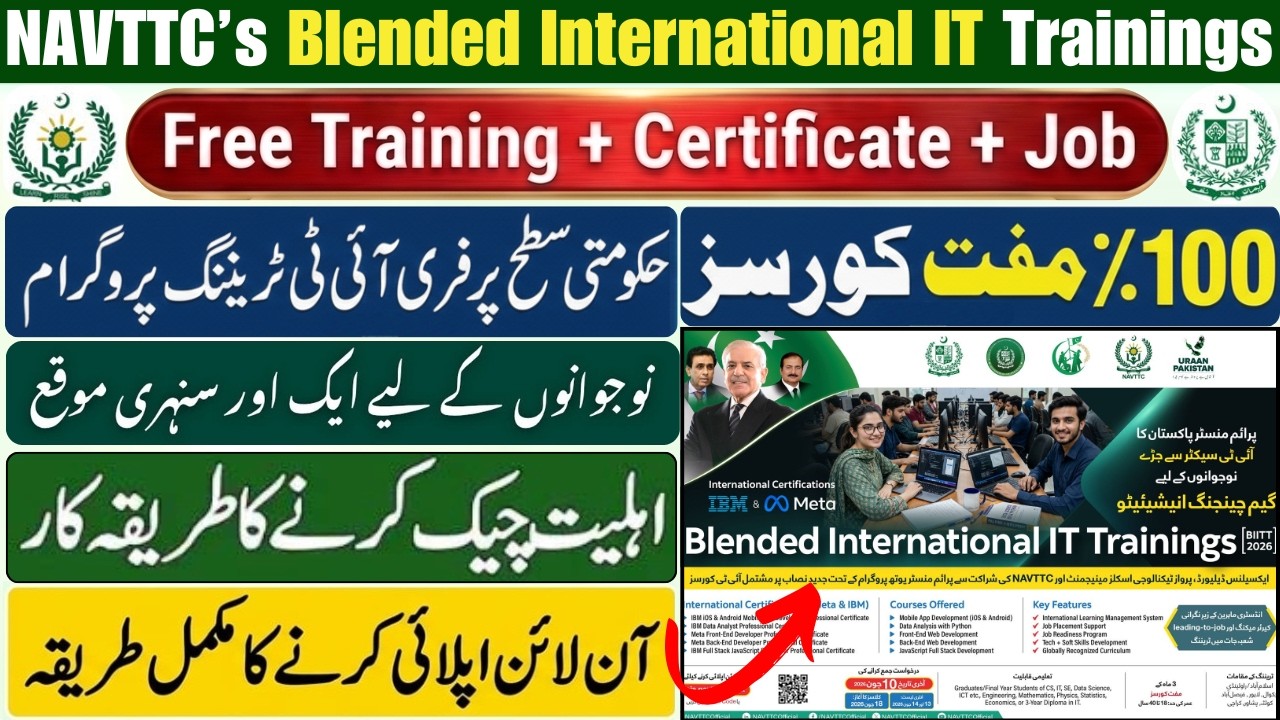 How To Apply NAVTTC New Courses 2026 | Blended International IT Trainings 2026 | NAVTTC Free Courses