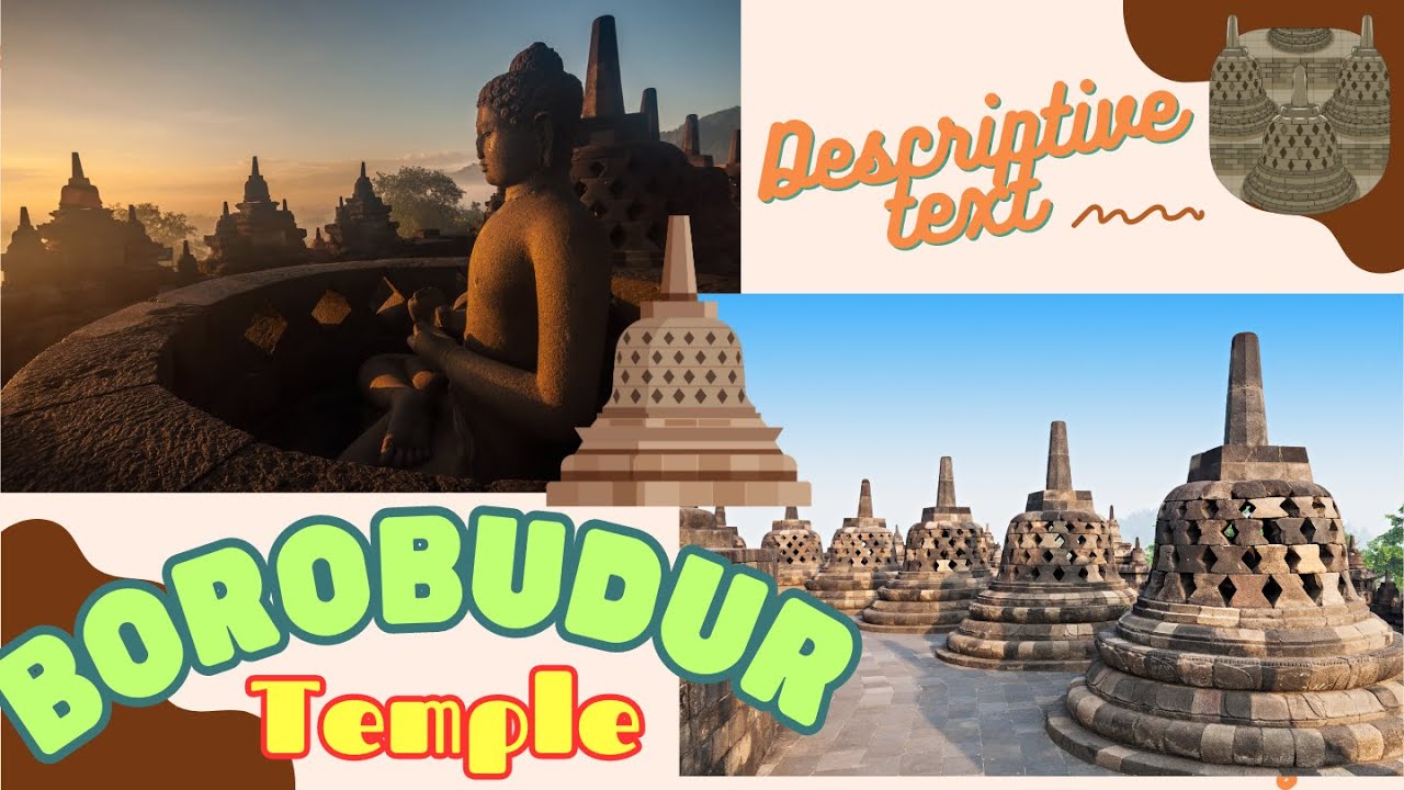 Descriptive text 'Borobudur Temple'