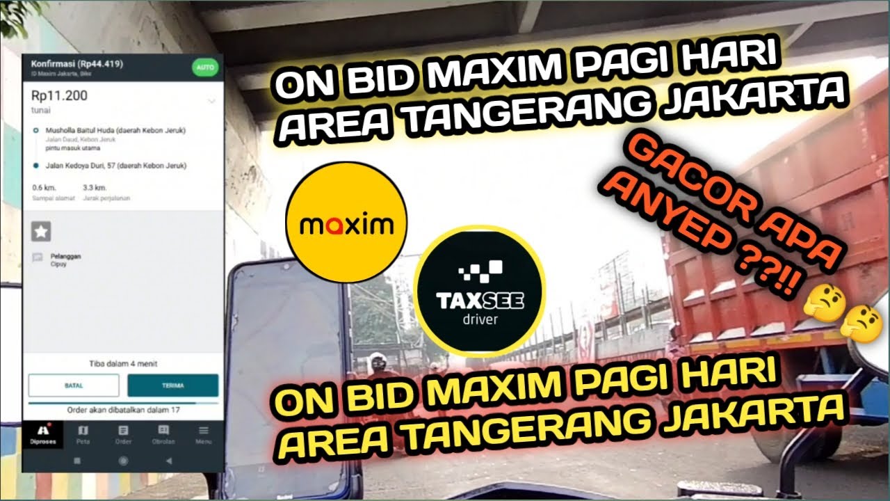 live on bid Maxim pagi hari di jam sibuk ( 06.00 - 08.00 ) Tangerang jakarta part 6