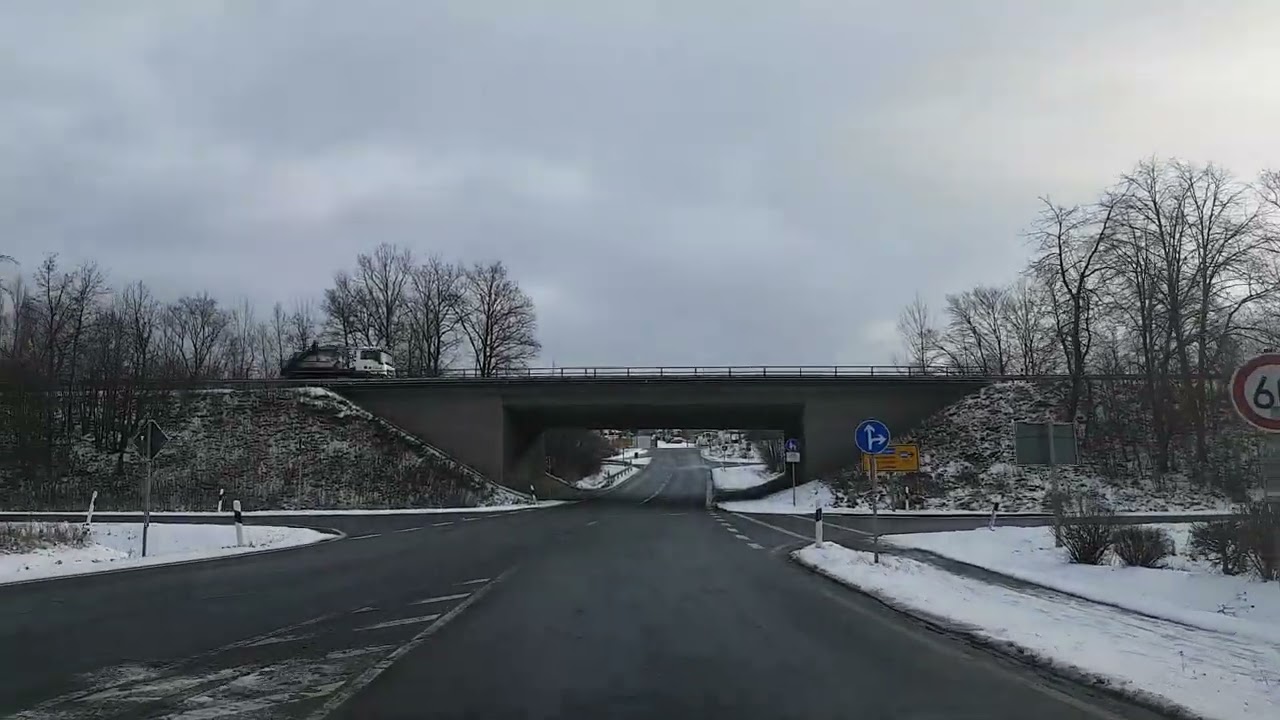 Fahrt von Badenhausen am Harz nach Osterode am Harz im Landkreis Göttingen in Niedersachsen