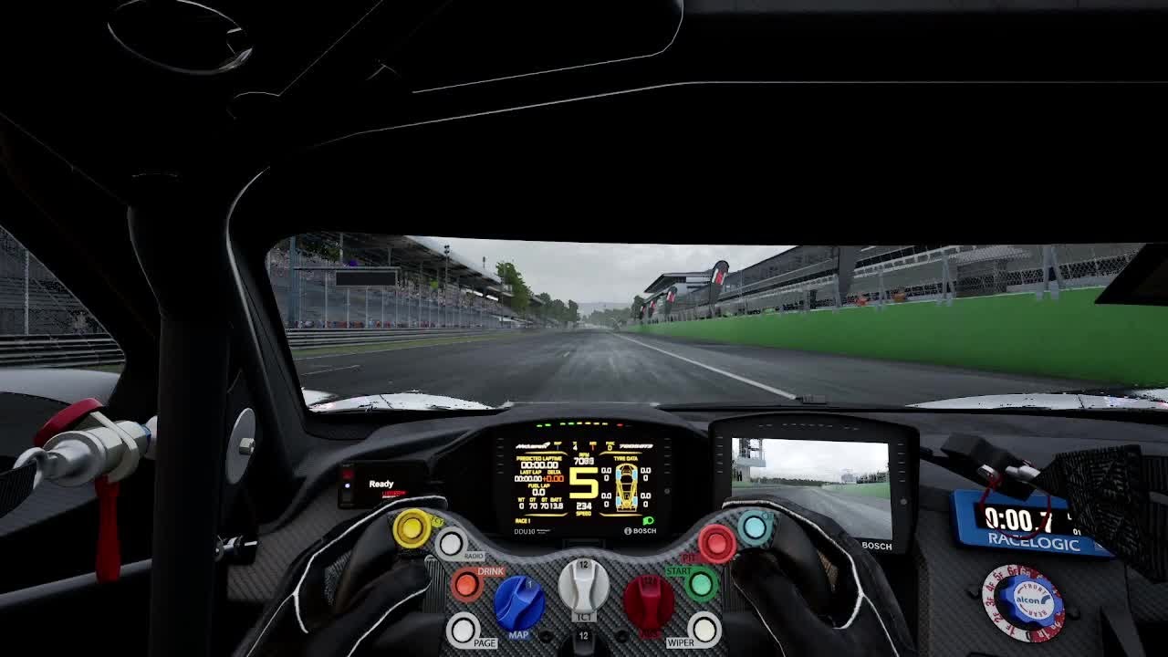ACC Monza McLaren 720S GT3 Evo 2023 (Light Rain) Track Guide (Hotlap + Telemetry)