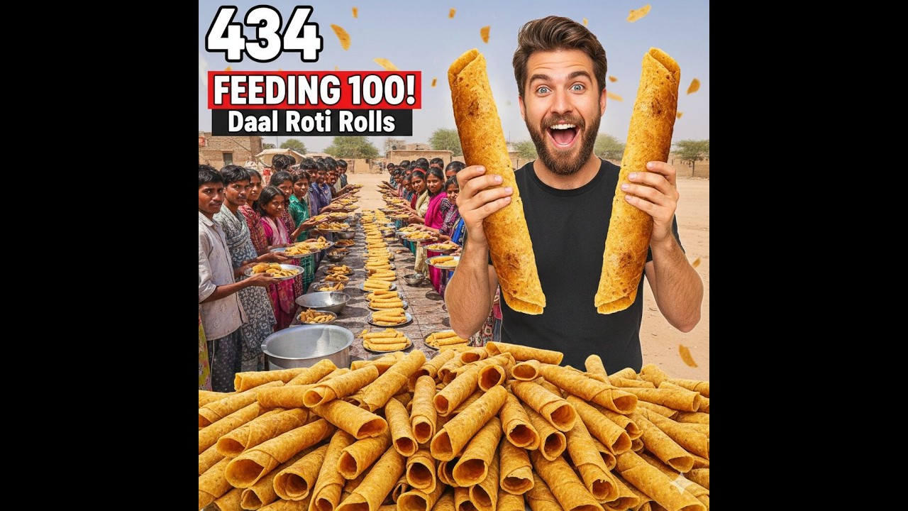 Cooking 100 daal roti rolls for the homeless (Day 434 Ride-along)