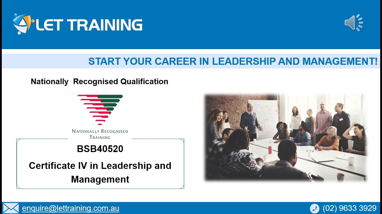 BSB40520 Certificate IV in Leadership and Management