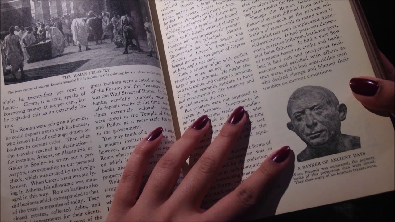 ASMR soft spoken: Vintage Latin Textbook 