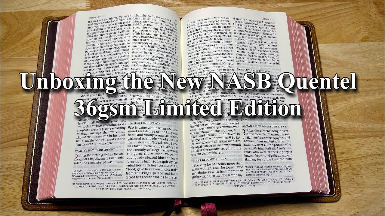 NASB Schuyler Quentel 36gsm (распаковка Библии и быстрое сравнение)