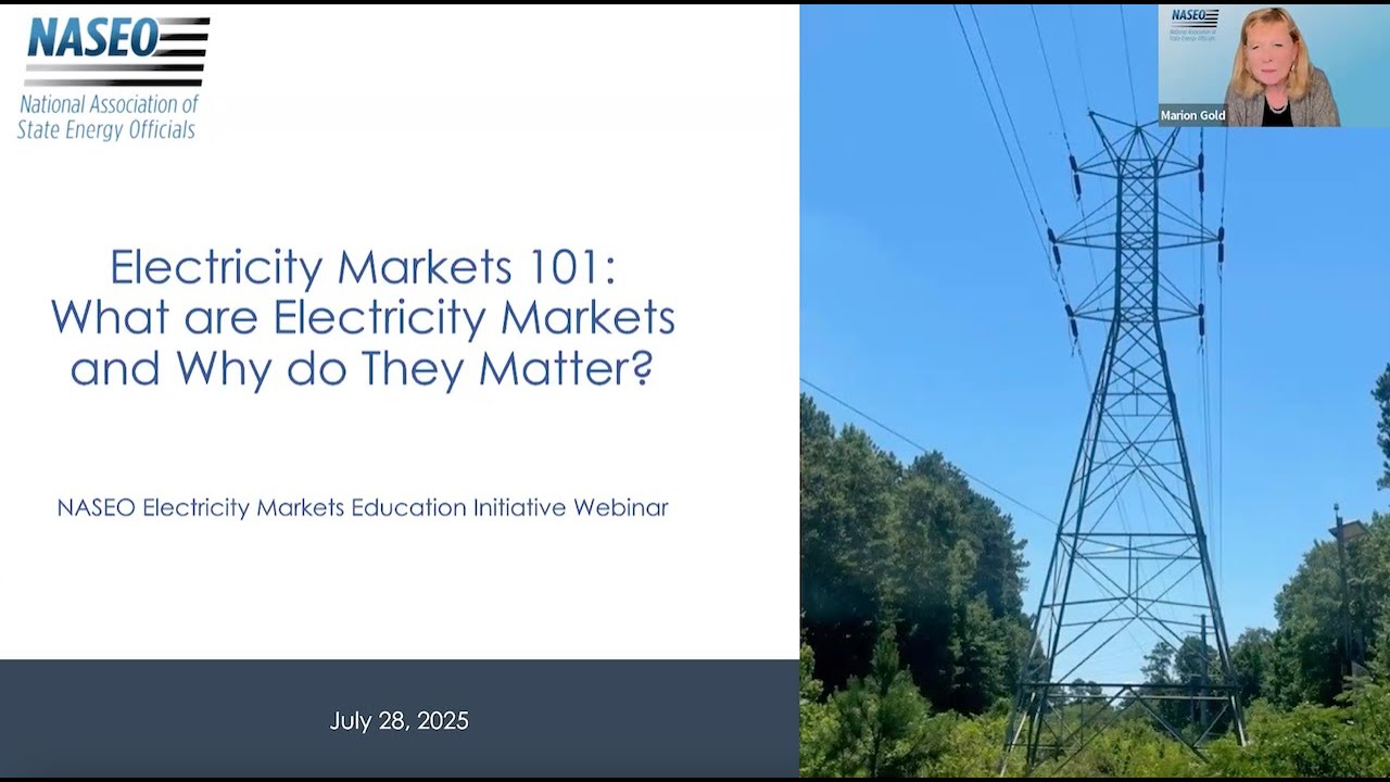 NASEO Electricity Markets 101 Webinar: What Are Electricity Markets and Why Do They Matter