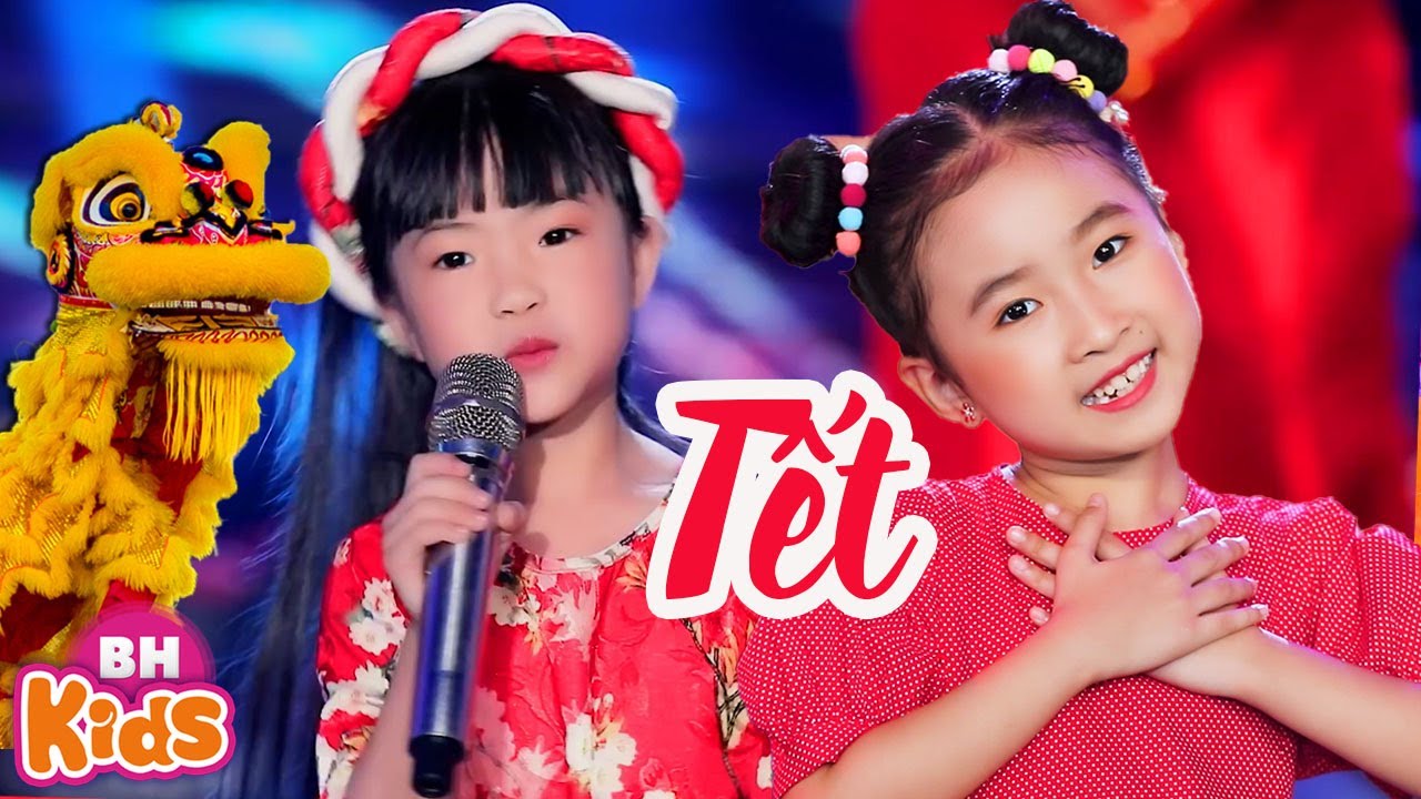 Nhạc TẾT TẾT TẾT TẾT ĐẾN RỒI, Bé Chúc Tết - Nhạc Tết Thiếu Nhi Múa Lân bé Mai Vy, Candy Ngọc Hà